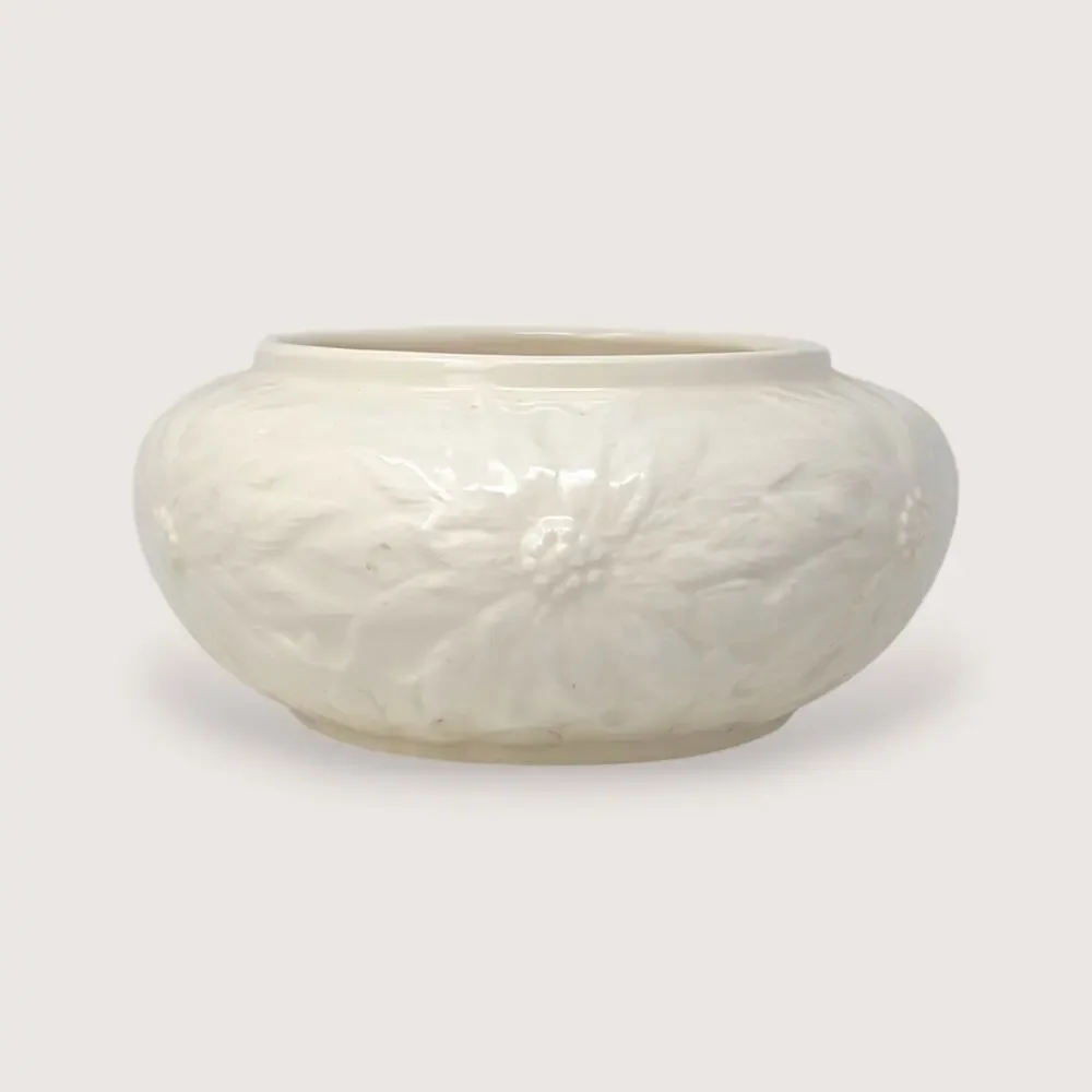 1990s Studio Pottery Ceramic Floral Planter Bowl